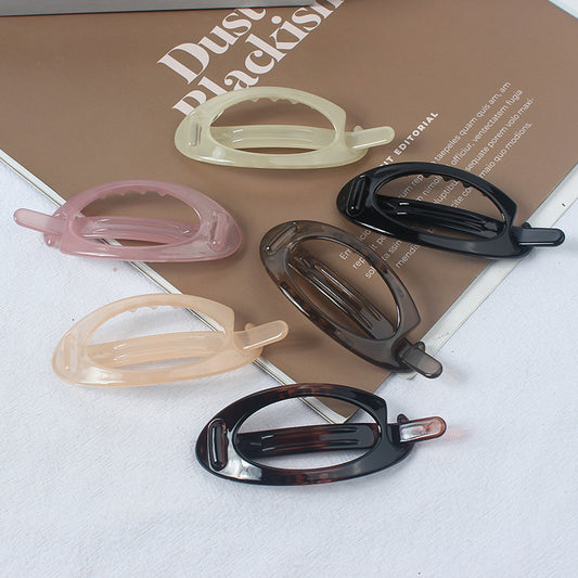 Simple Retro Hair Band Oval Barrettes