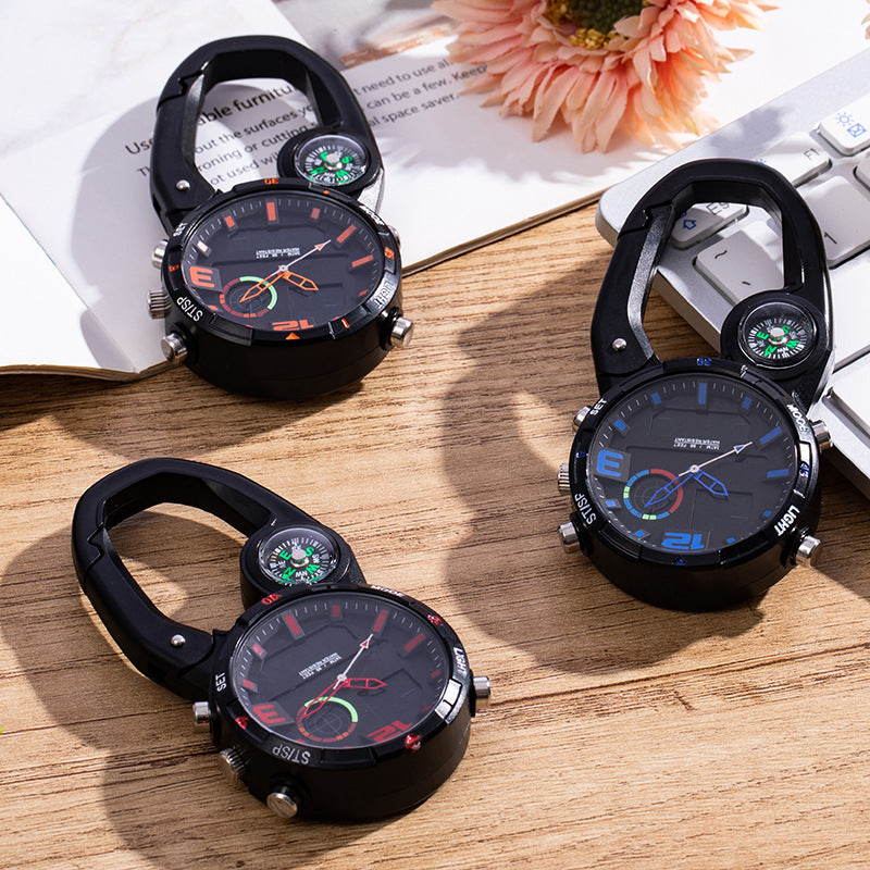 Compass Round Screen Outdoor Mountaineering Buckle Watch Multifunctional