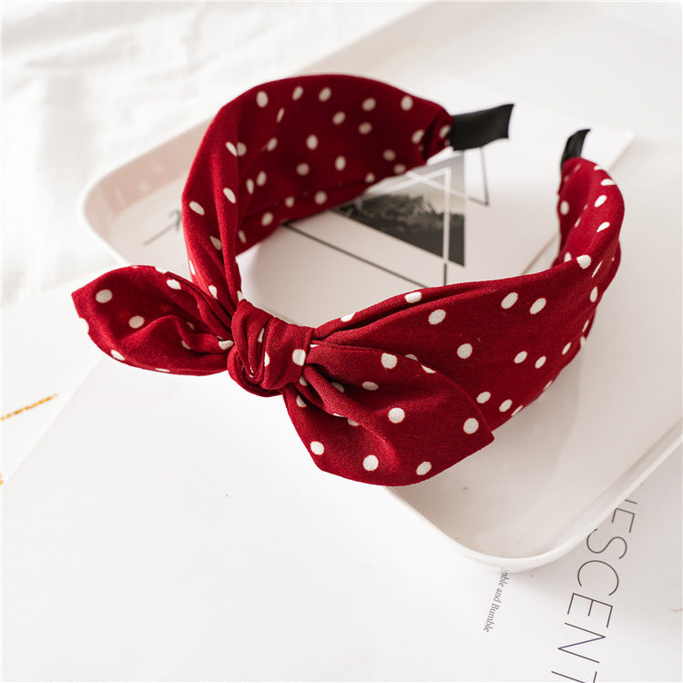 New Cross-knotted Wide Version Crimped Chain Headband