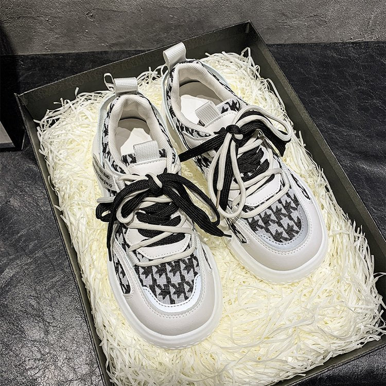 Reflective Strip Platform Running Shoes