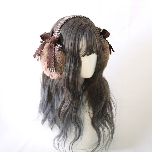 Japanese Lolita Earmuffs Warm Female Cute Bow Folding Ear Bag