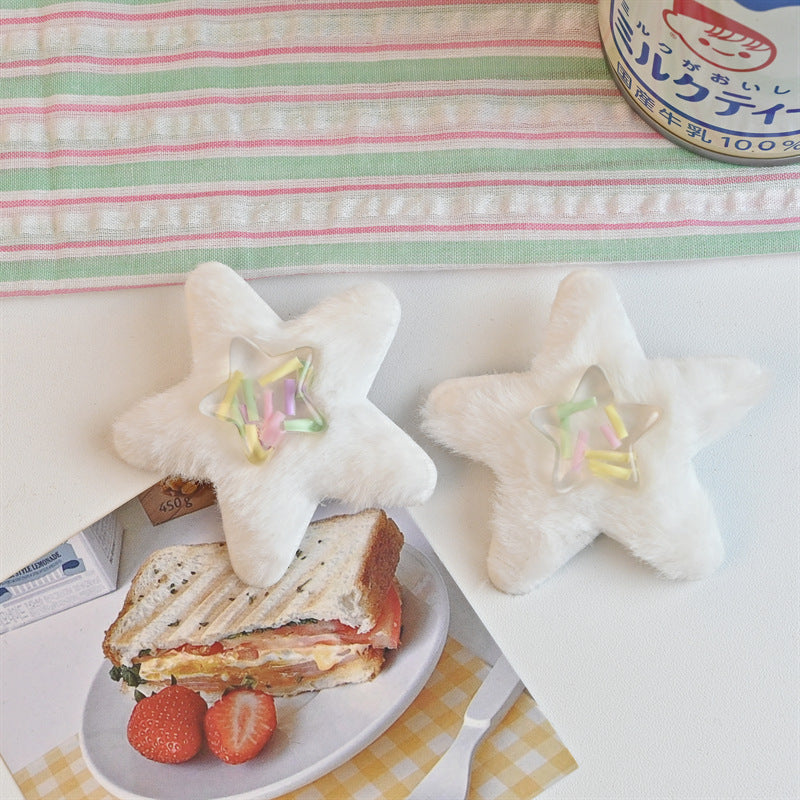 Plush Five-pointed Star Bangs Hairpin
