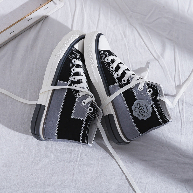 Women's Lace-up Canvas High-top Casual Shoes