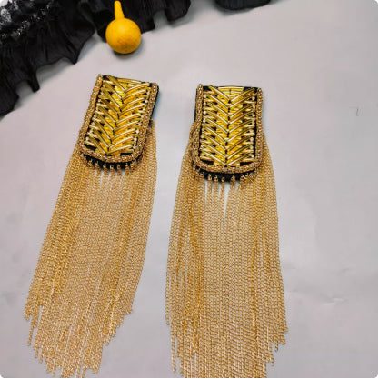 Metal Super Long Chain Simple Men's And Women's Clothing Ornament Tassel Epaulet