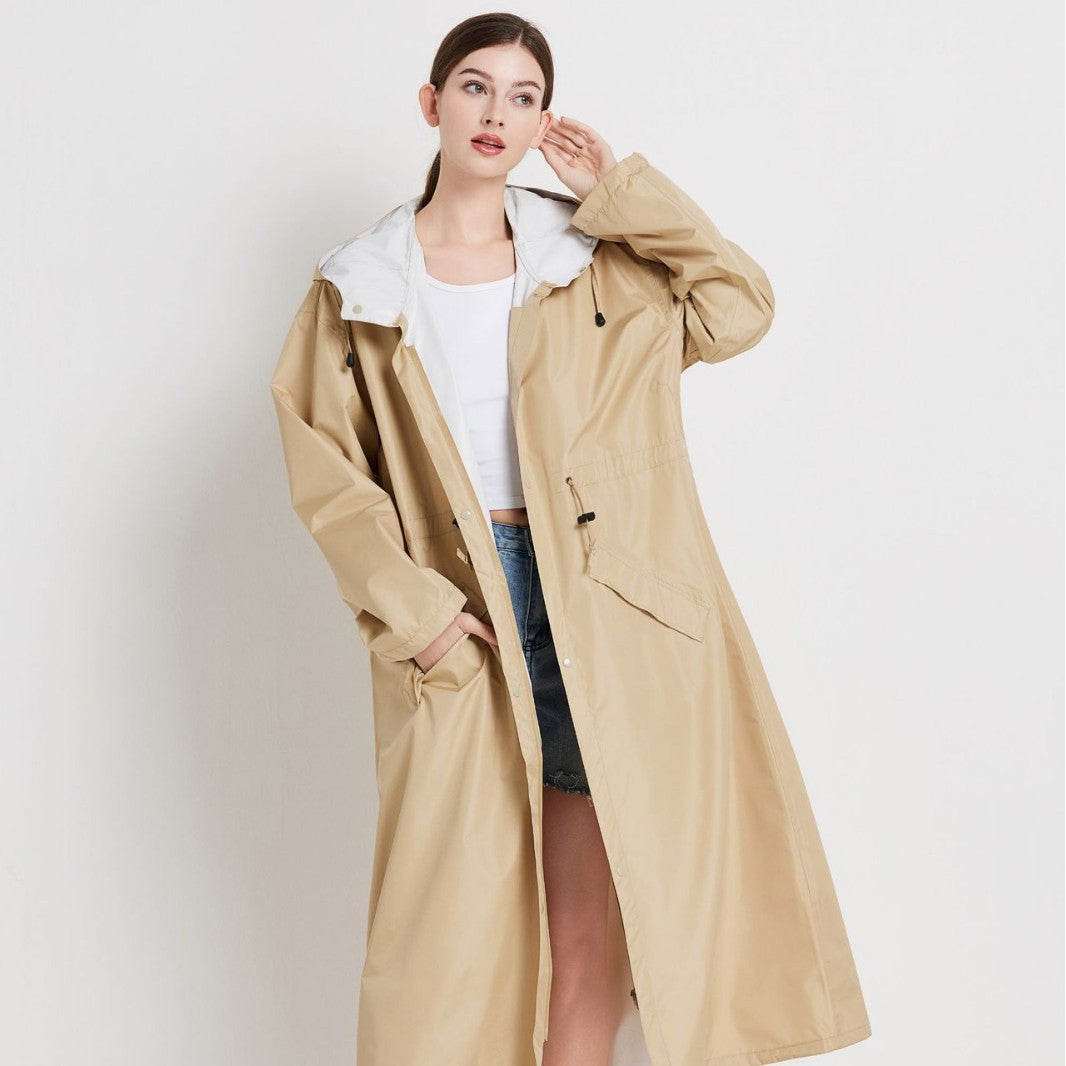 Mellemlang Trenchcoat-regnjakke til kvinder