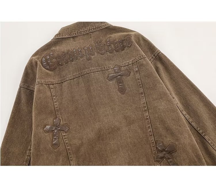 Embroidery Trend Loose Bf Street Versatile Denim Jacket