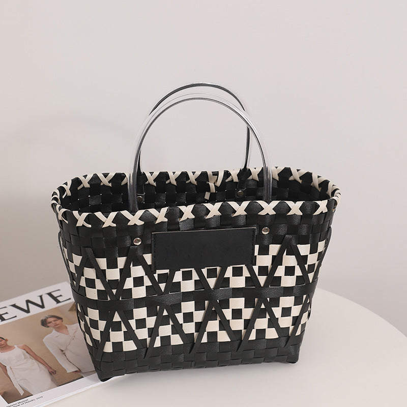 New Panda Color Handheld Vegetable Basket Bag