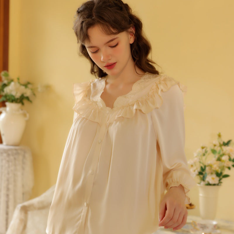 Luxurious Laid-back Long-sleeve And Long-pants Set