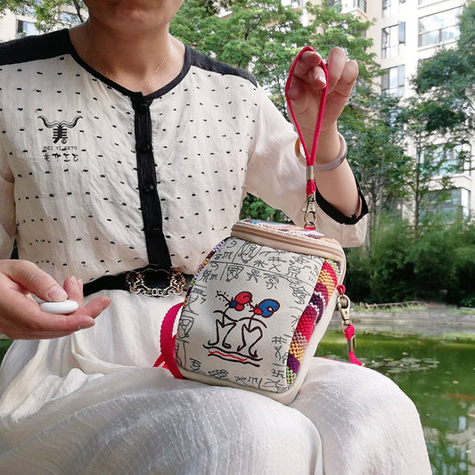 Yunnan Ethnic Single Shoulder Cross Body Handbag Multi-purpose