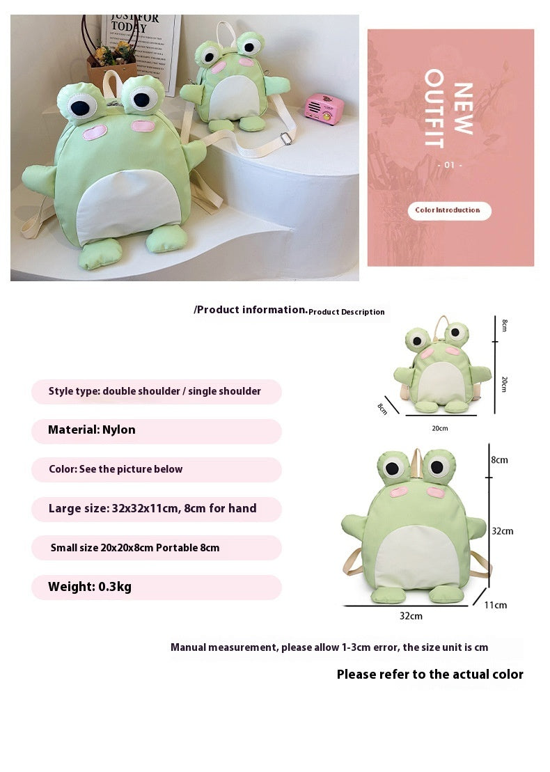 Cute Cute Cartoon Frog Backpack