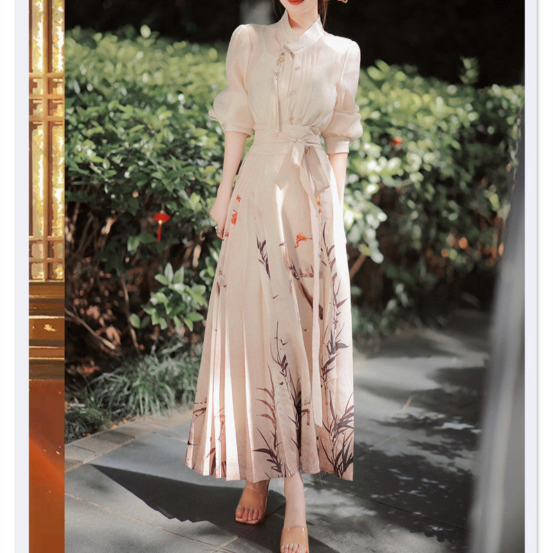 Tencel New Chinese Style Heritage Classic Horse-face Skirt Women's Clothing