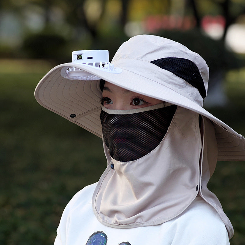 Hat With Fan Men's Fishing Outdoor Sunshade