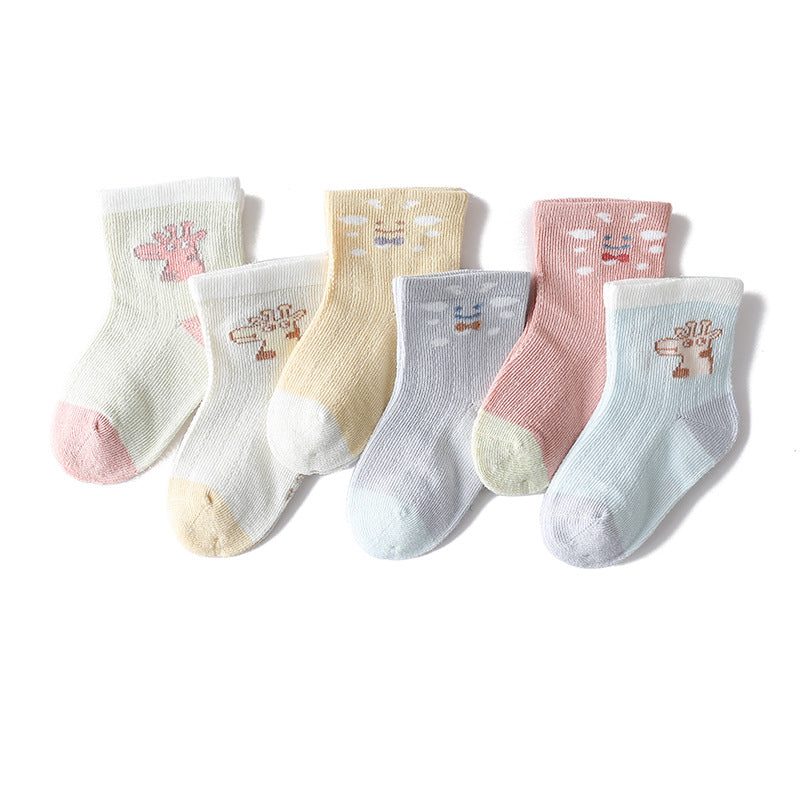 Children's Socks Thin Cotton Baby Sweet Cartoon Newborn