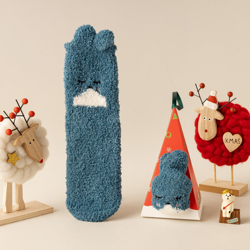 Three-dimensional Cartoon Soft Home Floor Socks In The Tube
