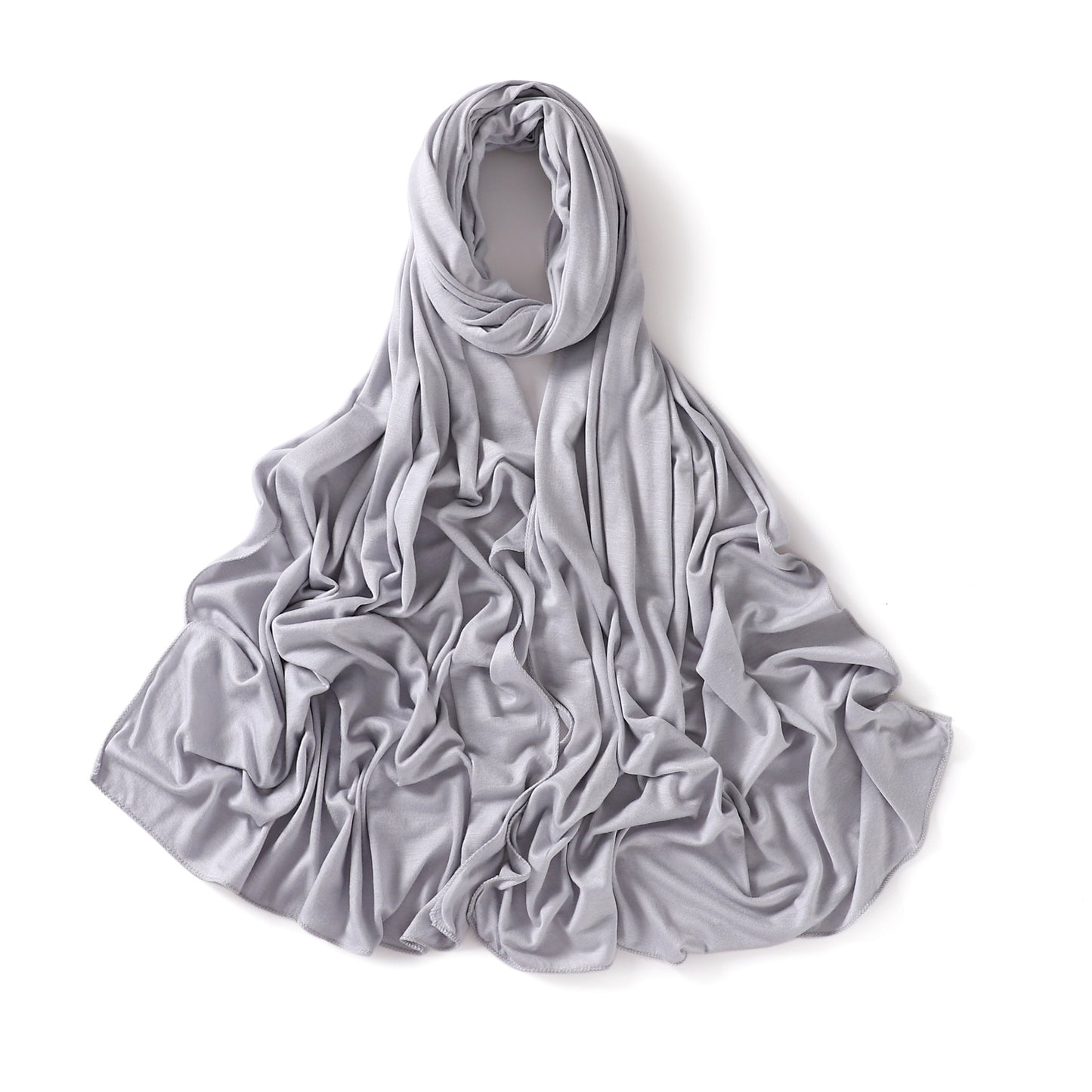 Colors Solid Color Modal Scarf Small Size Monochrome Jersey Veil Mercerized Cotton Scarf