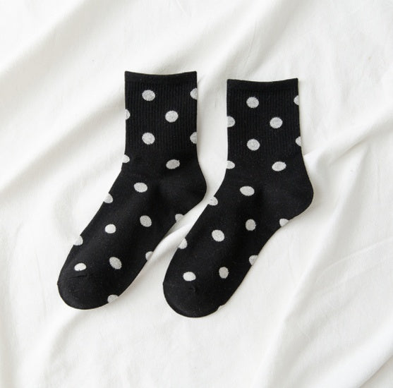 Ladies Cotton Dot Sweet Japanese Socks