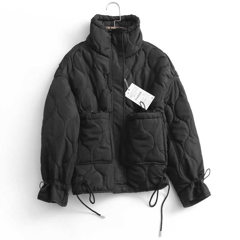 Men's Zip-up Jacket With Loose Pocket Standing Collar