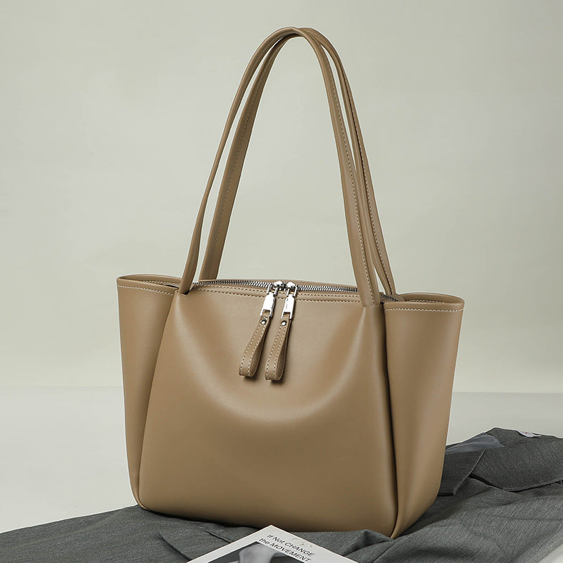 Women's Large-capacity Soft-leather Shoulder Bag