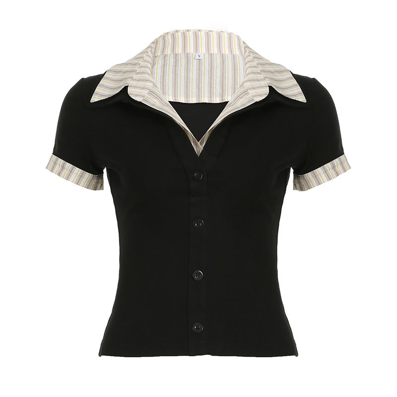 Stylish And Minimalist Womens Short Sleeve Top
