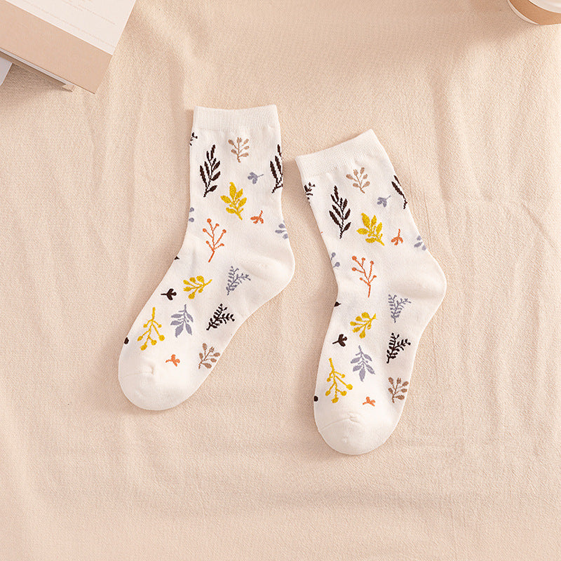 Autumn And Winter Japanese Art Retro Women's Mid-calf Socks