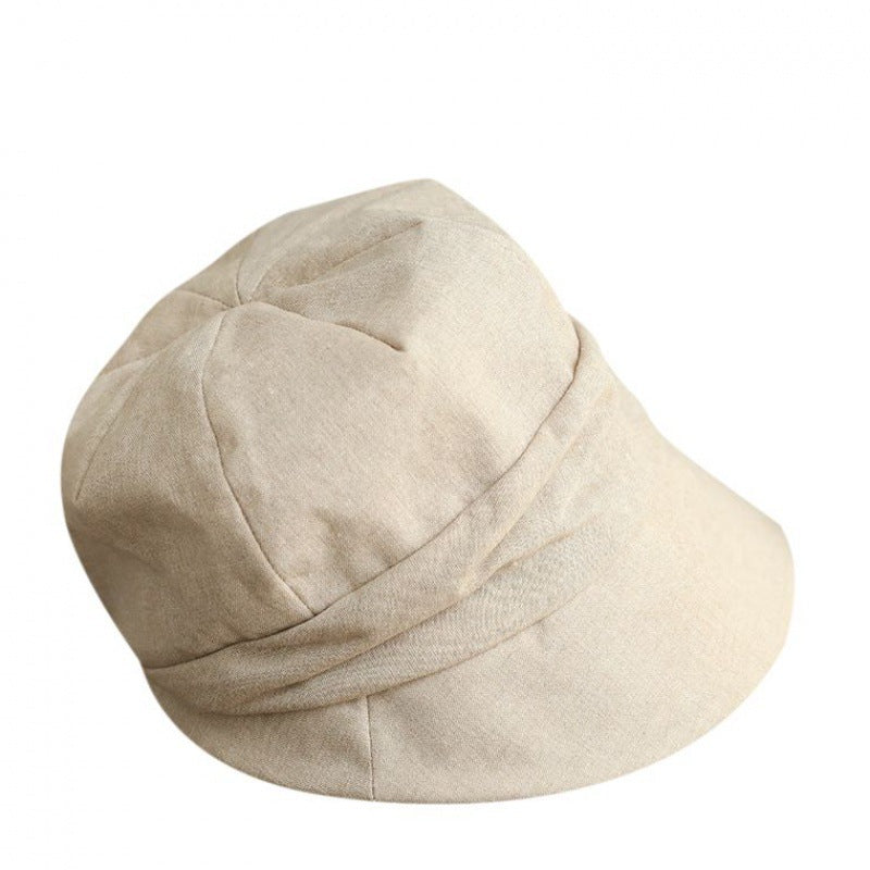 Kunstnerisk afslappet bøllehat med top og krøllet vintage-look