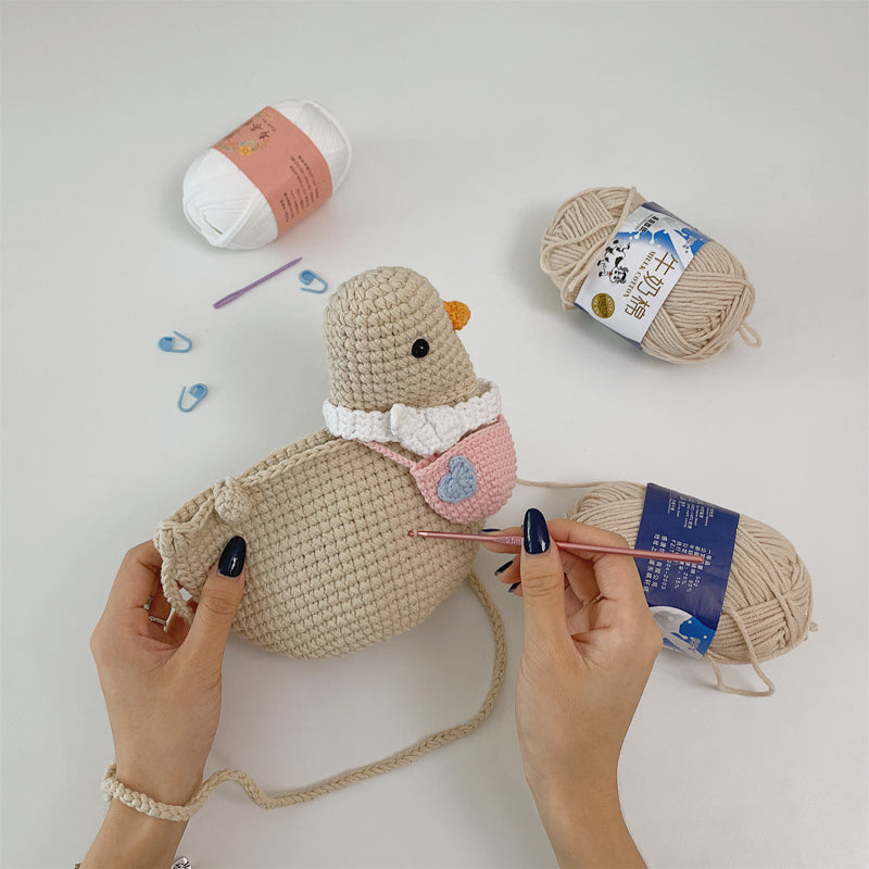 Hand-woven Bag Diy Self-made Material Cute Rushing Duck