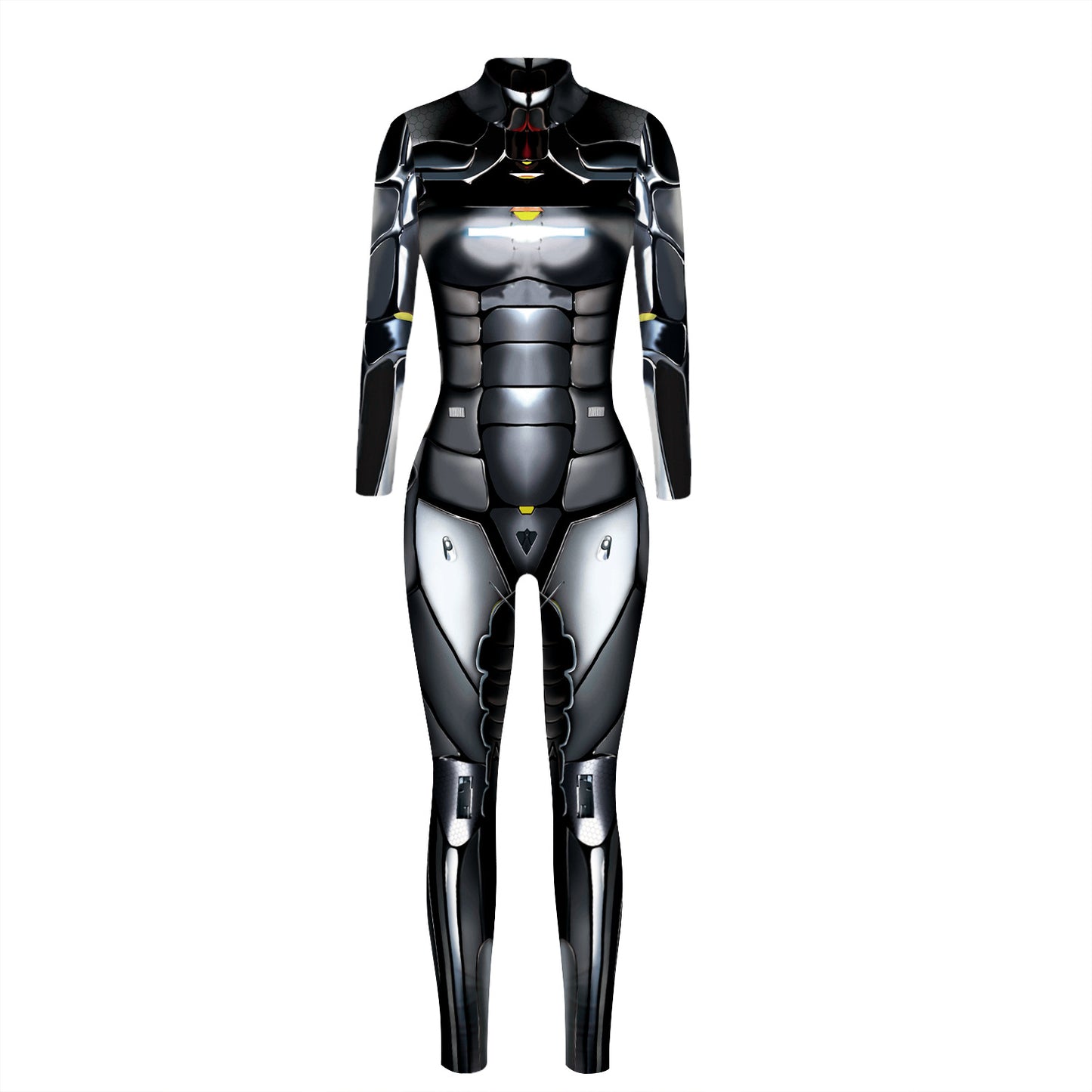 Machine Armor 3D Digital Printing Slim Slimming Jumpsuit For Women