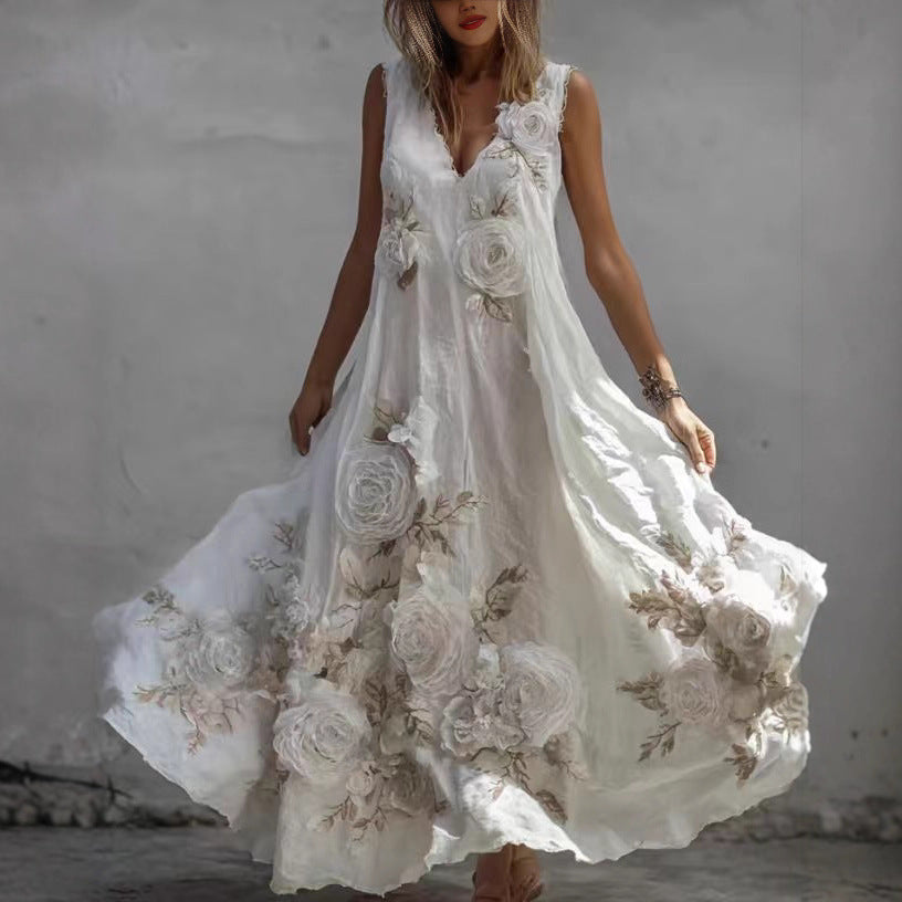 Womens Floral Print Dress Elegant And Chic