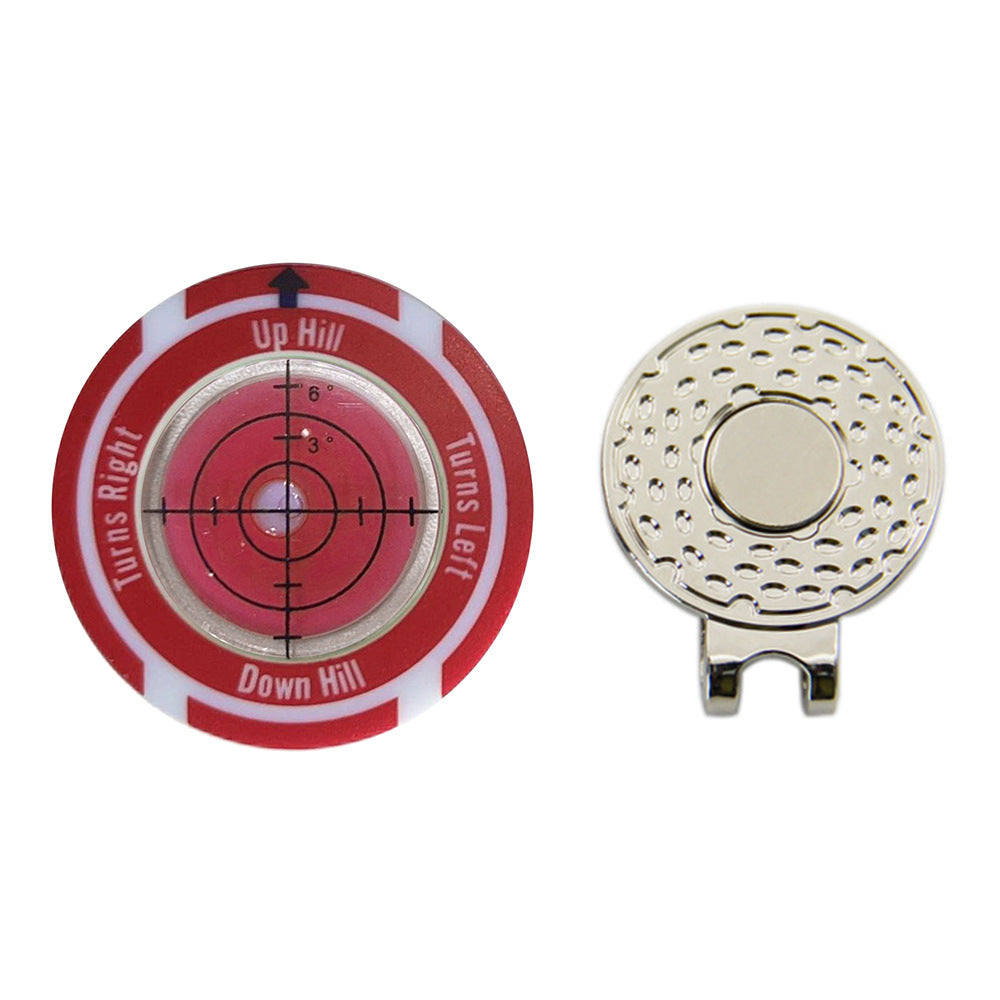Golf Level Hat Clip Measurement With Position Mark Green Level