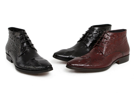 High-top Alligator Leather Doc Martens For Men