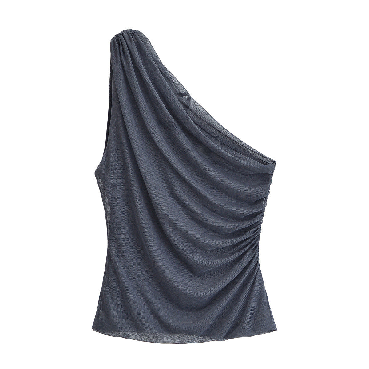 Women's Sleeveless Off-shoulder Ruffled Asymmetric Top