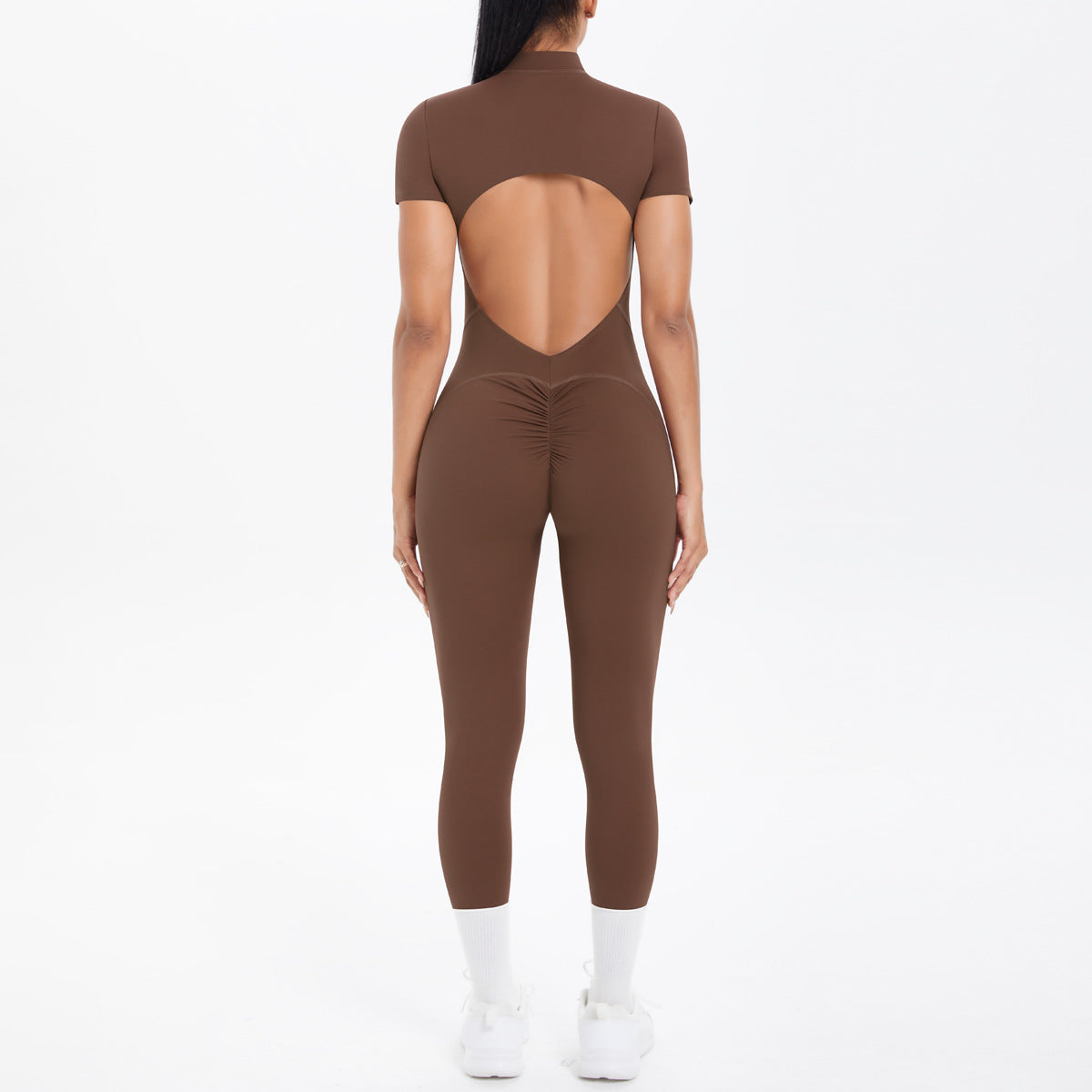 Women's European And American Skinny Hollow-out Short Sleeve Rompers
