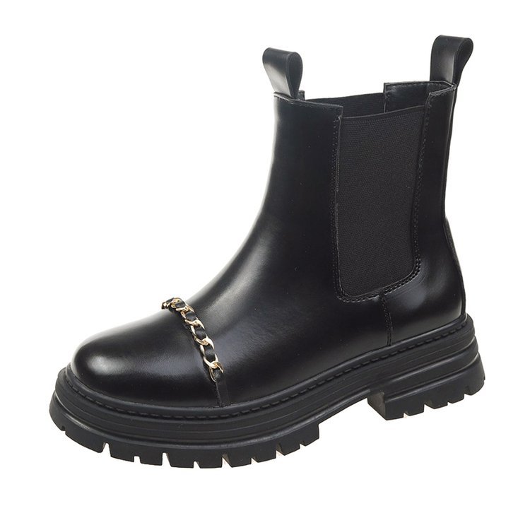 British Wind And Smoke Women's Iron Chain Single Boots