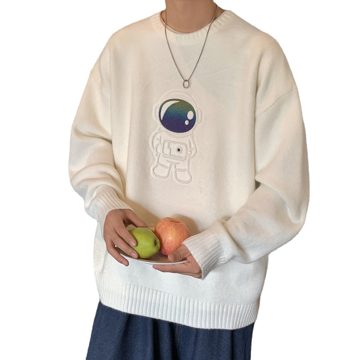 Casual Thickened Bump Design Knitwear Loose Sweater