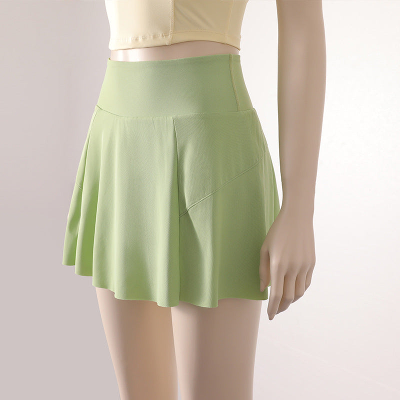 Sports Short Skirt Women's High Waist Fake Two-piece Running Fitness Skirt