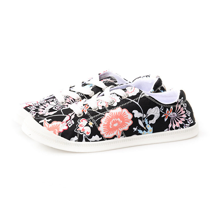 Women's Floral Shoes Casual Comfortable Fashion Flat Shoes