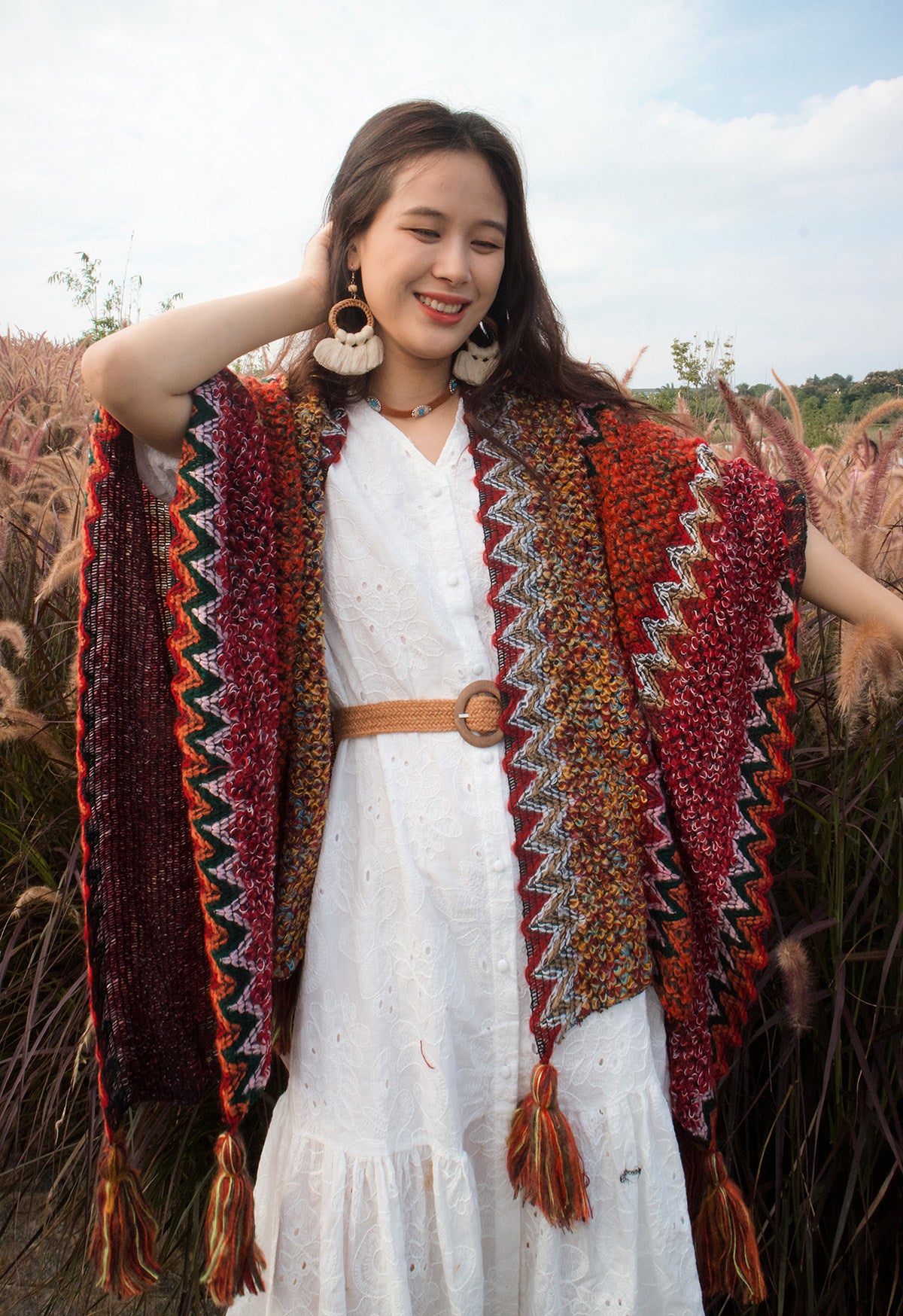 Ethnic Style Warm Vacation Art Travel Shawl Photography