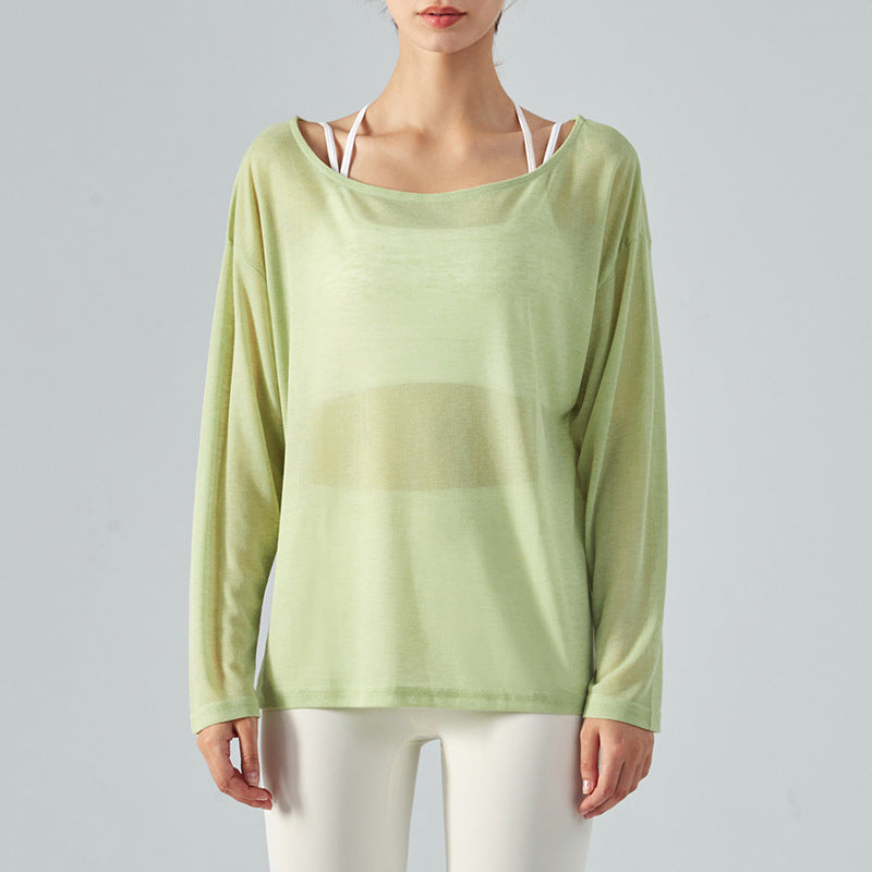 Yoga Yoga Clothes Women's Loose Long Sleeve Lightweight Quick-drying Sports Workout Blouse