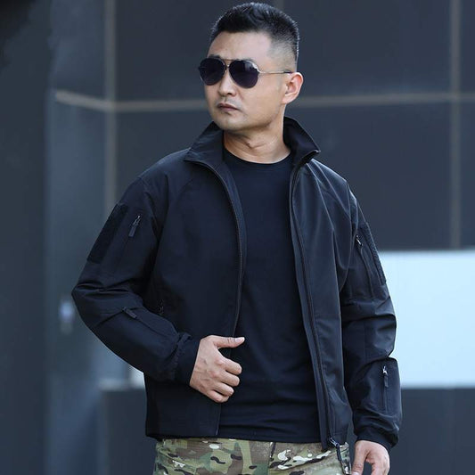 Outdoor Tactical Softshell Jacket Men's Stand Collar Jacket