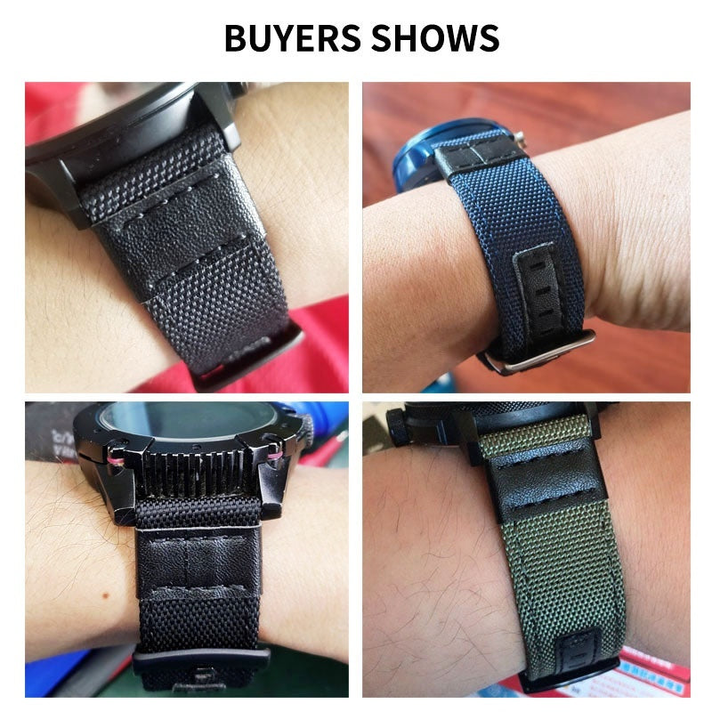 Watch Straps Jeep Canvas Nylon And Leather Straps