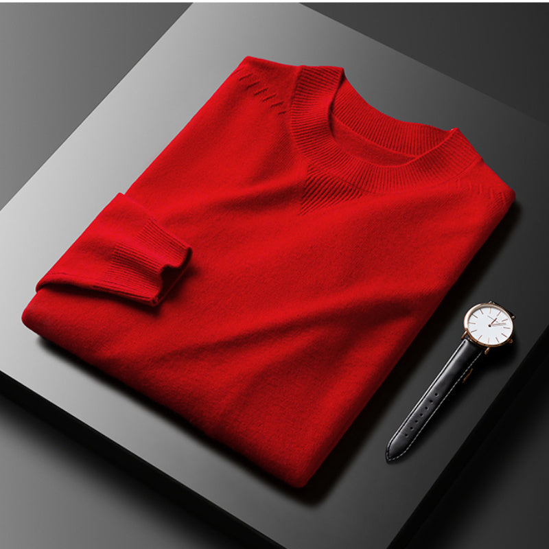 Business Casual Neckline Pattern Fashion Sweater Male