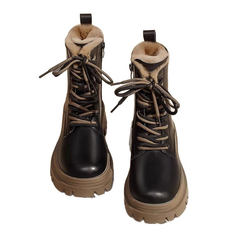 New Autumn Winter Fleece-lined Extra-thick Dr Boots
