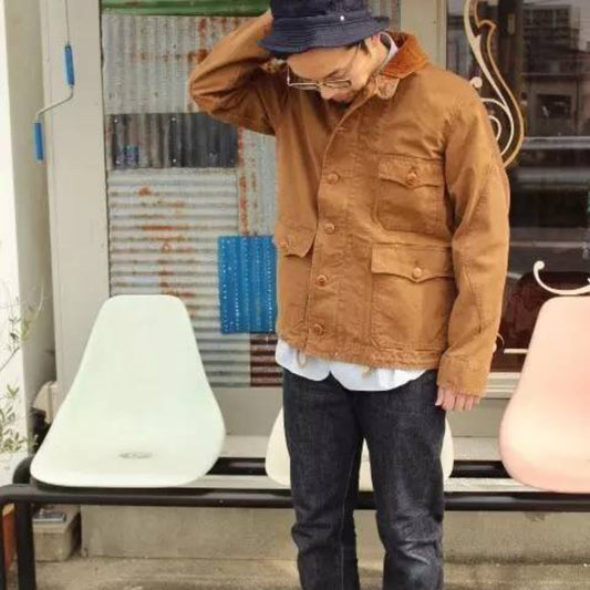 Men's Velvet Stand Collar-pocket Thick Jacket