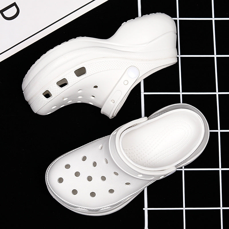 Thick-soled Daddy Shoes Retro Beach Hole Shoes