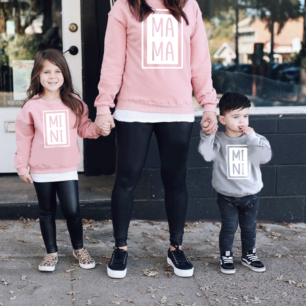 Gray Black And White Three-color Parent-child Suit