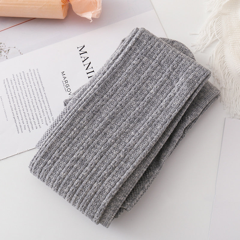 Japanese JK White Tights Autumn And Winter Thickened Oat Color
