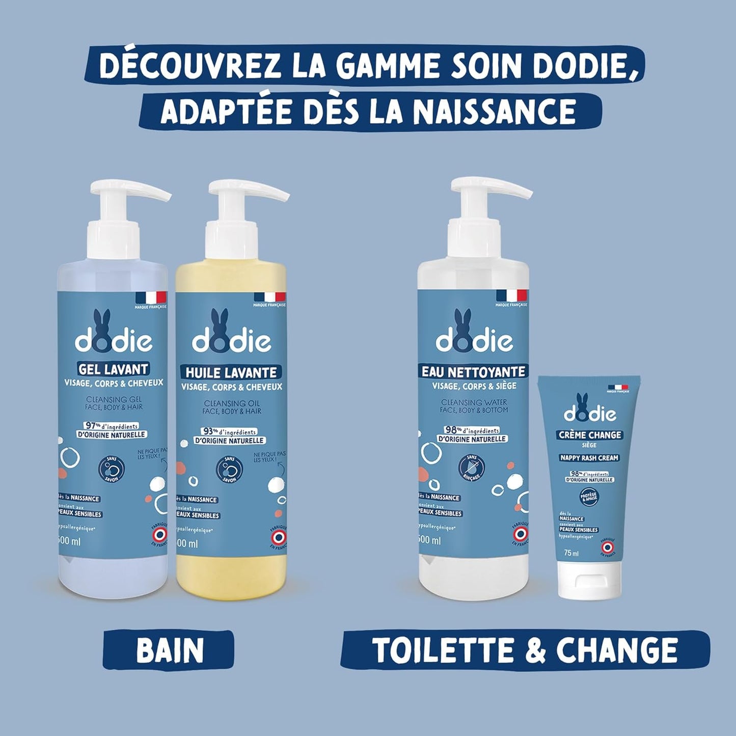 - Gel De Limpieza 3 En 1, 500 Ml, Para Rostro, Cuerpo Y Cabello, 92 % De Ingredientes De Origen Natural, Hipoalergénico, Desde El Nacimiento