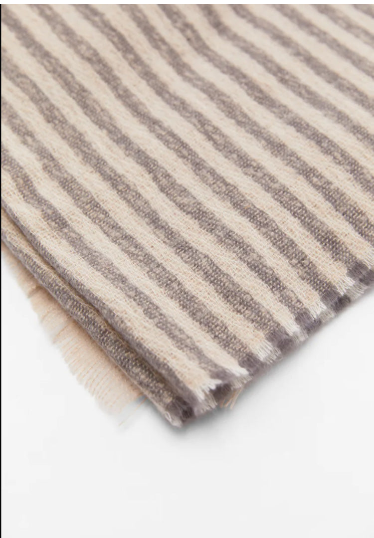 Women's Jewelry Stripe Mosaic Texture Scarf Fashionable And Warm