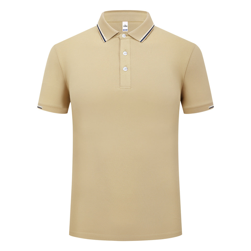 Washed Cotton Polo Shirt Short Sleeve Lapel