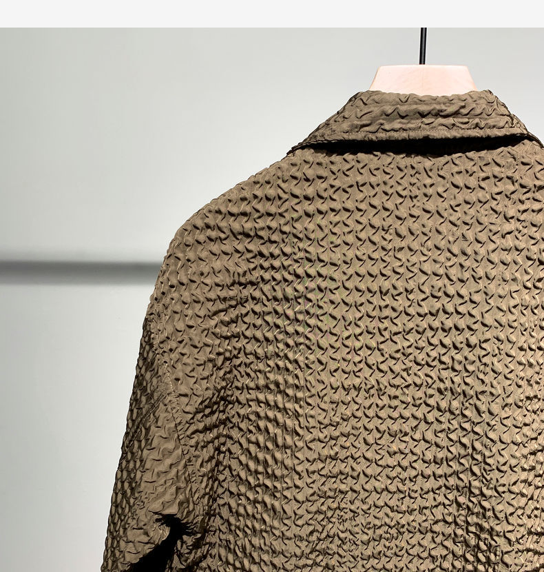 Simple Fashion Polo Collar Loose New Long-sleeved Coat
